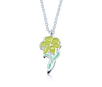 Softly Flower Silver Necklace SPE-3369 (CO13+FL9)
